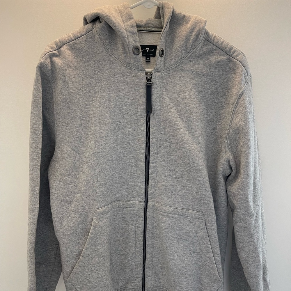 7 for all mankind zip up hoodie
